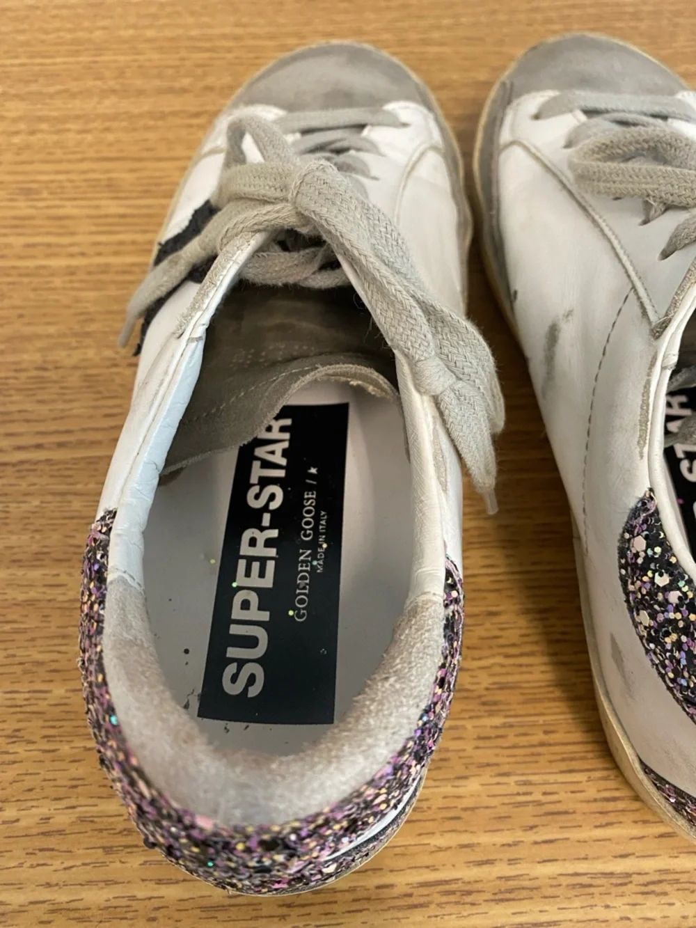 Golden Goose Super Star Sneakers with Glitter Heel - Picture 5 of 12